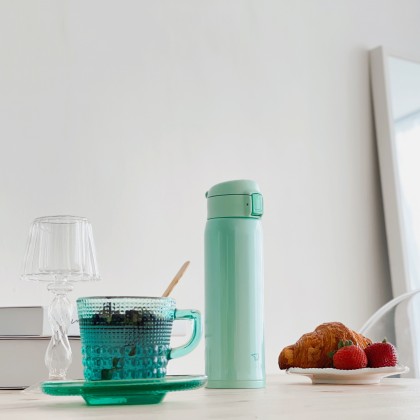 ZOJIRUSHI 0.36L S/S ONE TOUCH FLIP-OPEN MUG - SM-SR-36E