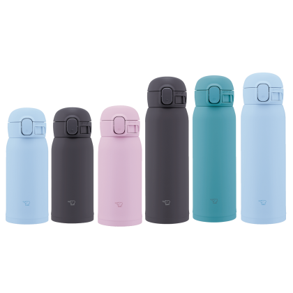 ZOJIRUSHI 0.36L/0.48L S/S ONE TOUCH FLIP-OPEN MUG - SM-WS-36/48