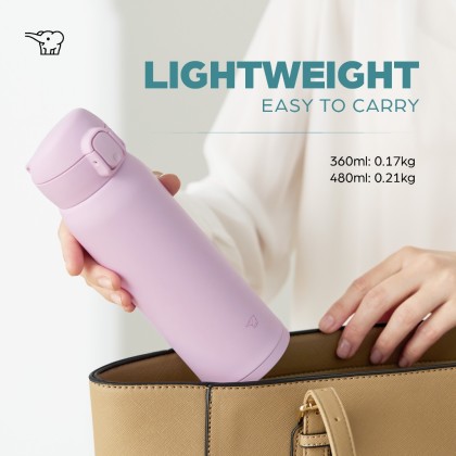 ZOJIRUSHI 0.36L/0.48L S/S ONE TOUCH FLIP-OPEN MUG - SM-WS-36/48