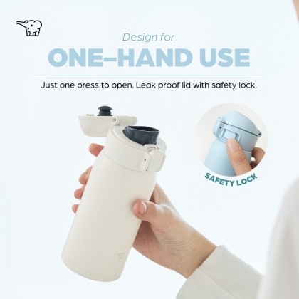 ZOJIRUSHI 0.36L/0.48L S/S ONE TOUCH FLIP-OPEN MUG - SM-WS-36/48