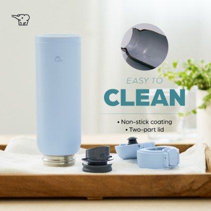 ZOJIRUSHI 0.36L/0.48L S/S ONE TOUCH FLIP-OPEN MUG - SM-WS-36/48