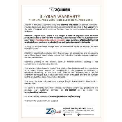 ZOJIRUSHI 0.36L/0.48L S/S ONE TOUCH FLIP-OPEN MUG - SM-WS-36/48