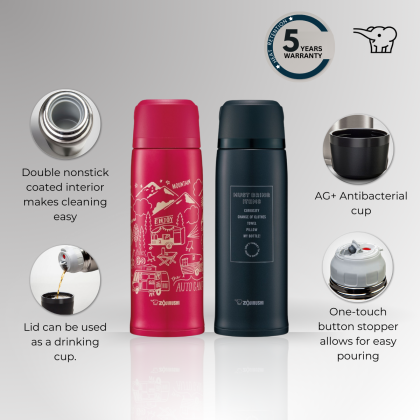 ZOJIRUSHI 1.03L BOTTLE WITH CUP - SJ-JS-10 ZOJIRUSHI 1.03L BOTTLE WITH CUP - SJ-JS-10