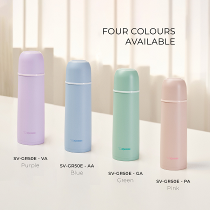 ZOJIRUSHI 0.5L S/S BOTTLE WITH CUP - SV-GR-50 ZOJIRUSHI 0.5L S/S BOTTLE WITH CUP - SV-GR-50