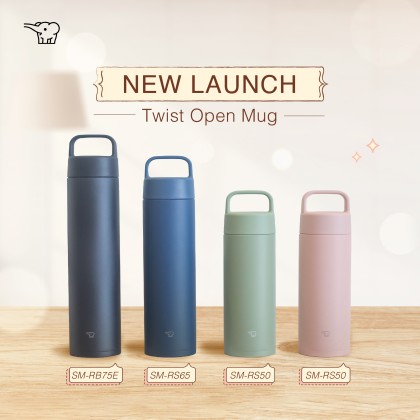 ZOJIRUSHI 0.5L/0.65L/0.75L S/S TWIST OPEN MUG - SM-RS50/RS65/RB75E