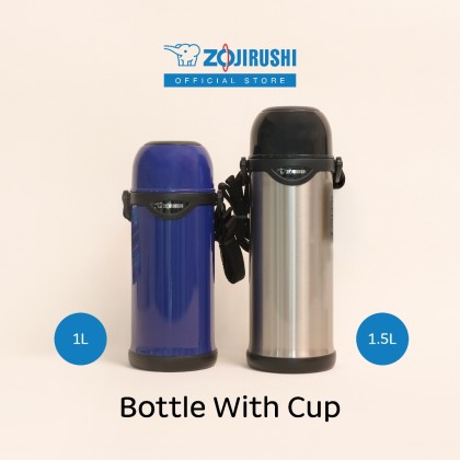 ZOJIRUSHI 0.8/1L S/S BOTTLE WITH CUP - SJ-TG-08/10