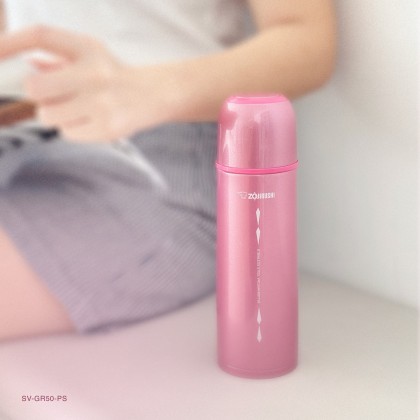 ZOJIRUSHI 0.48L/0.5L S/S ONE TOUCH FLIP-OPEN MUG & BOTTLE WITH CUP - SM-SK-48EMM/SV-GR-50 ZOJIRUSHI 0.48L/0.5L S/S ONE TOUCH FLIP-OPEN MUG & BOTTLE WITH CUP - SM-SK-48EMM/SV-GR-50