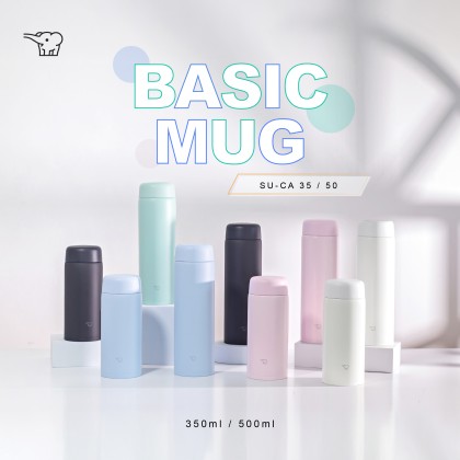 ZOJIRUSHI 0.35L/0.50L S/S TWIST OPEN MUG BASIC SERIES - SU-CA-35/50