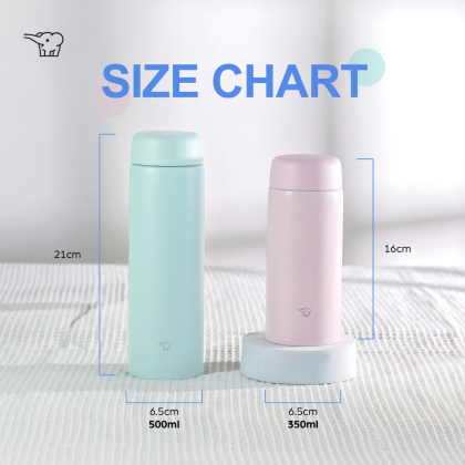 ZOJIRUSHI 0.35L/0.50L S/S TWIST OPEN MUG BASIC SERIES - SU-CA-35/50