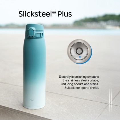 ZOJIRUSHI 0.60L/0.95L S/S ONE TOUCH FLIP-OPEN MUG - SM-VH-60/95