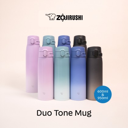 ZOJIRUSHI 0.60L/0.95L S/S ONE TOUCH FLIP-OPEN MUG - SM-VH-60/95