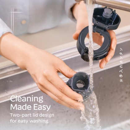 ZOJIRUSHI 0.60L/0.95L S/S ONE TOUCH FLIP-OPEN MUG - SM-VH-60/95