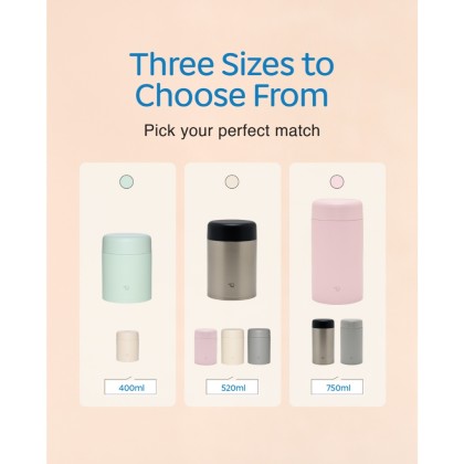 ZOJIRUSHI S/S Food Jar (0.4L/0.52L/0.75L) SW-LA-40/52H/75H
